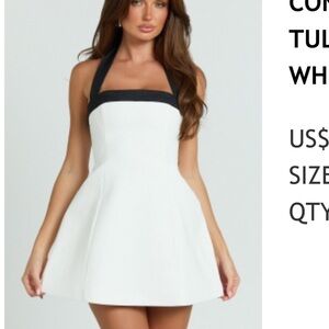Showpo White Halter A-Line Mini Dress
